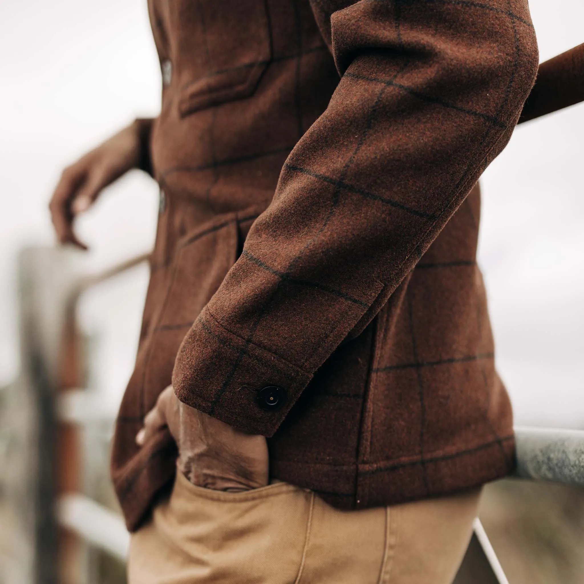 The Ojai Jacket in Ginger Check Wool