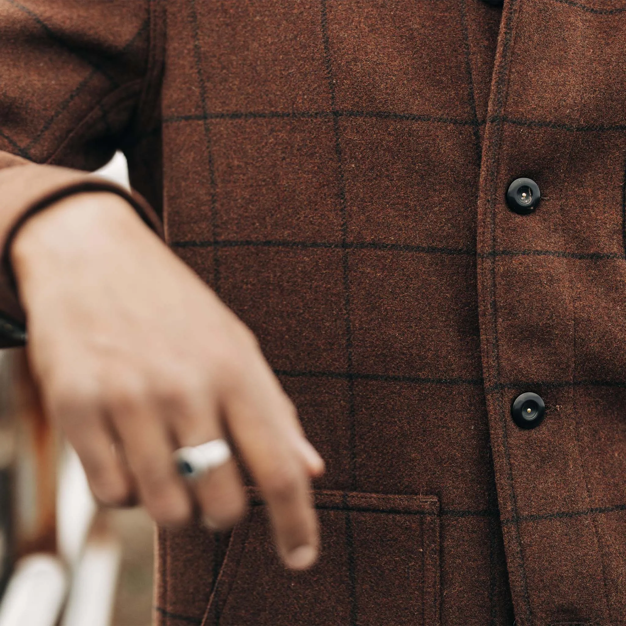 The Ojai Jacket in Ginger Check Wool