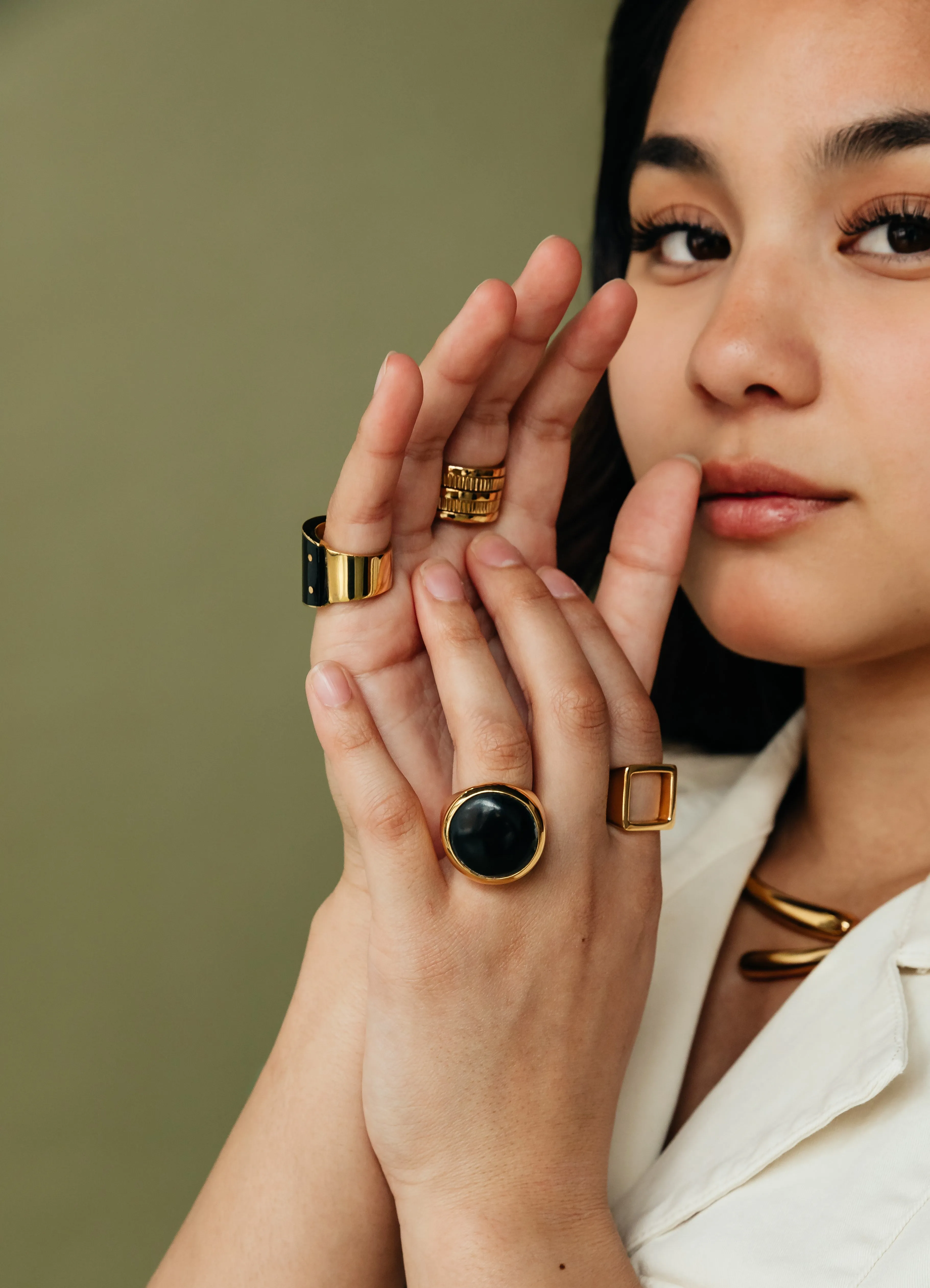 Wazi Horn Statement Ring