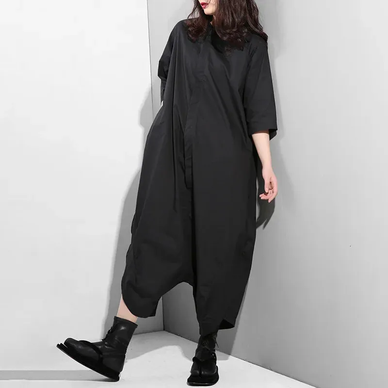 Women's Casual Black Jumpsuit Rompers